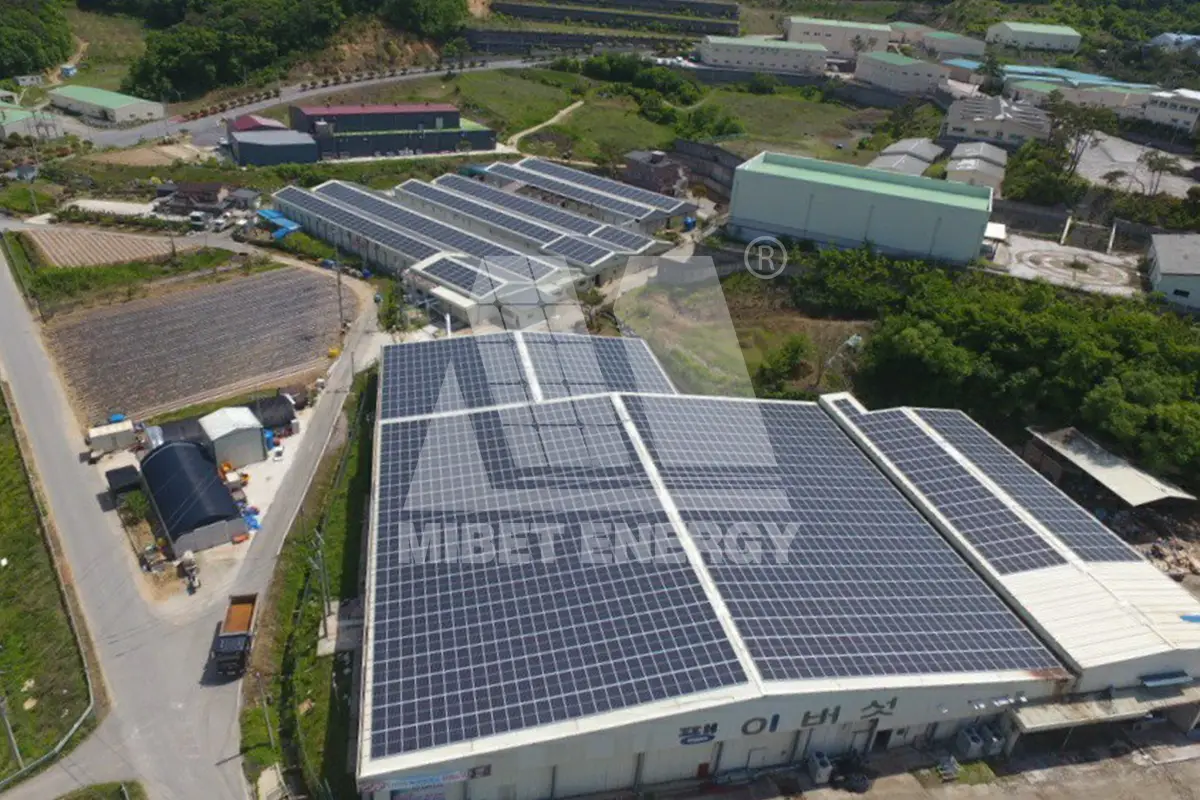 1.5 MW Metal Roof Solar Power in South Korea