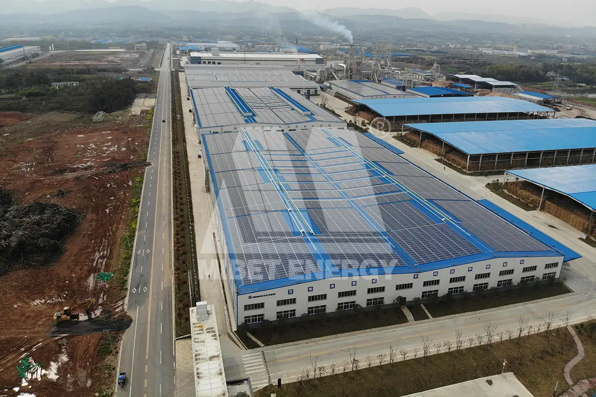 6.16 MW Metal Roof Solar Power in Jingmen, China