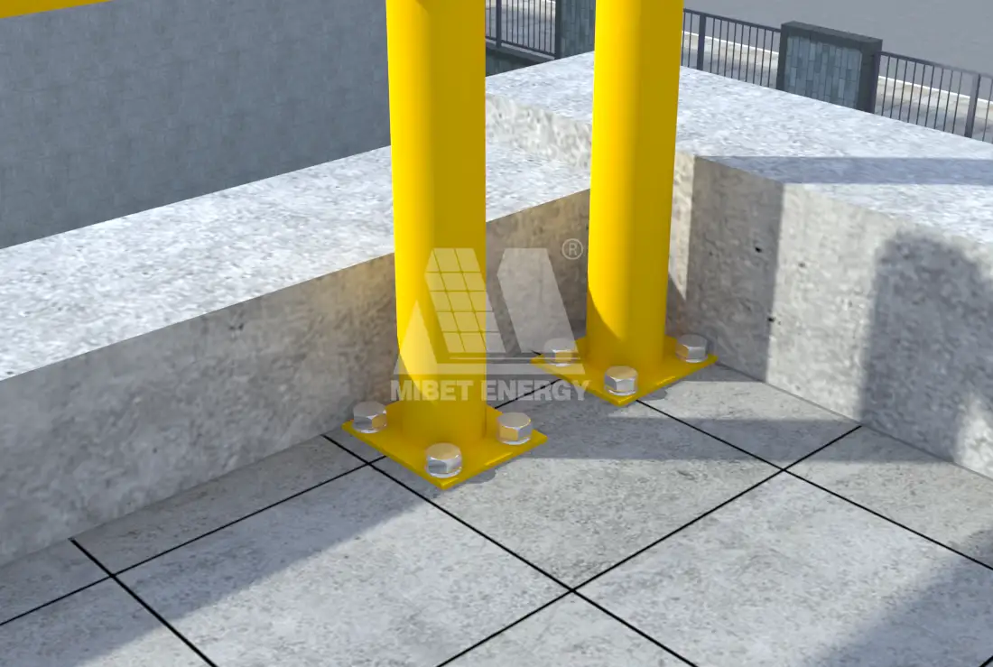 I-shape Battery Bollard Structural Details