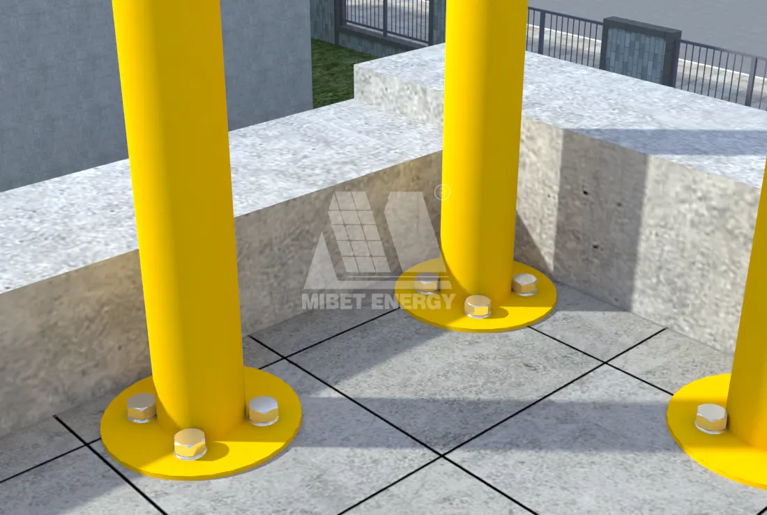 U-shape Battery Bollard Details